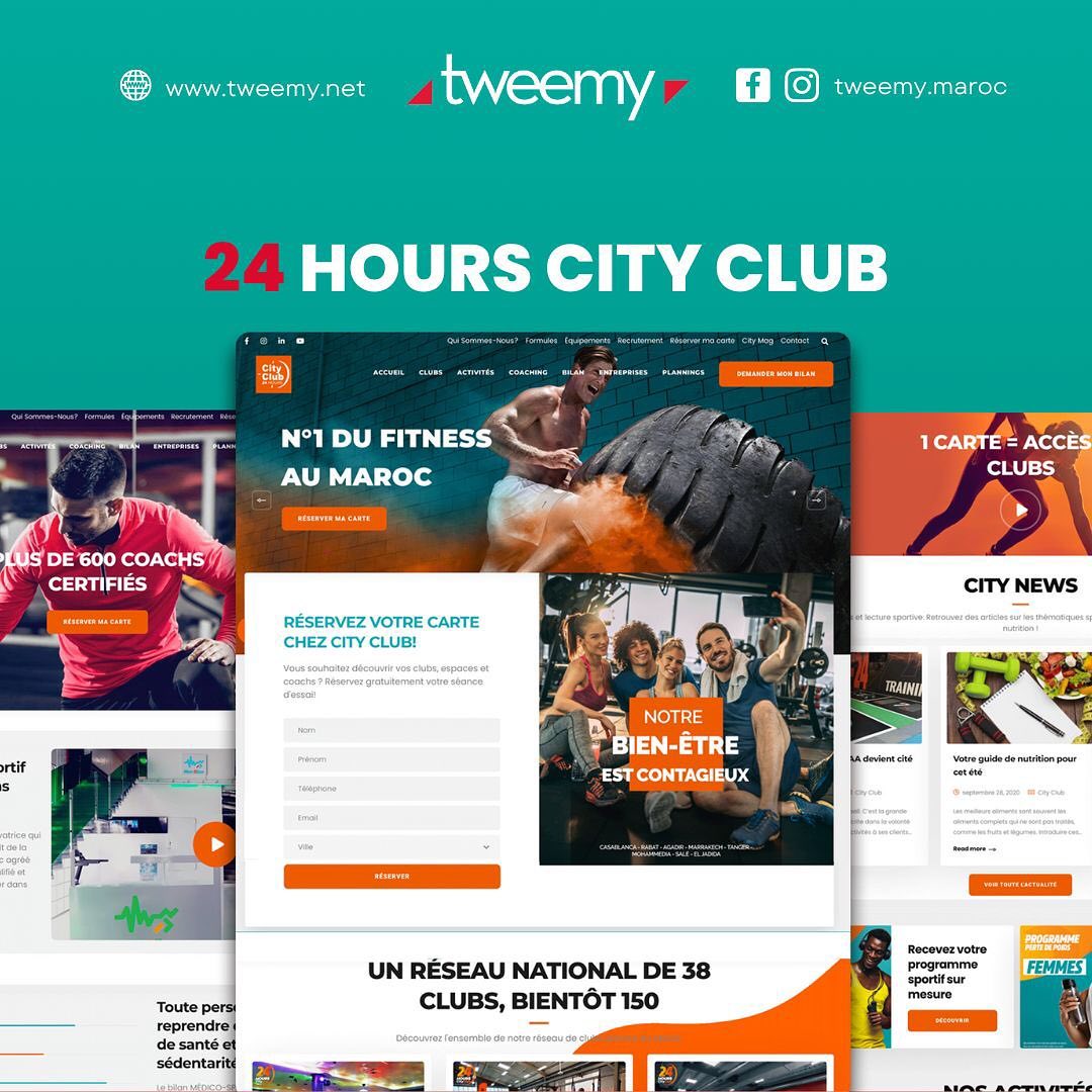 City Club — refonte web par Tweemy