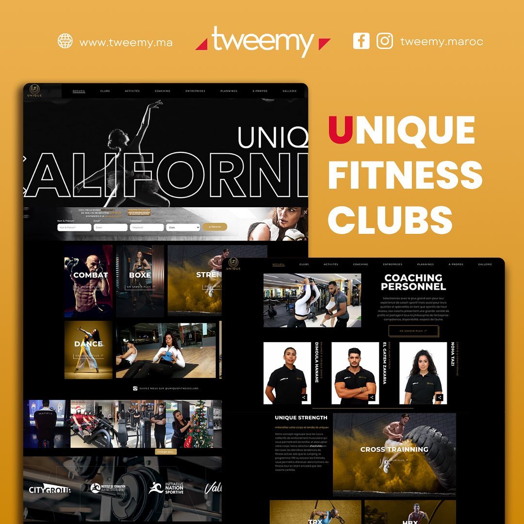 Unique Fitness Clubs — projet Tweemy